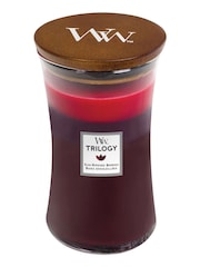 Woodwick Red Large Trilogy Sun Ripened Berries Candle - Image 2 of 3