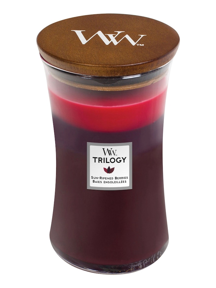 Woodwick Red Large Trilogy Sun Ripened Berries Candle - Image 2 of 3