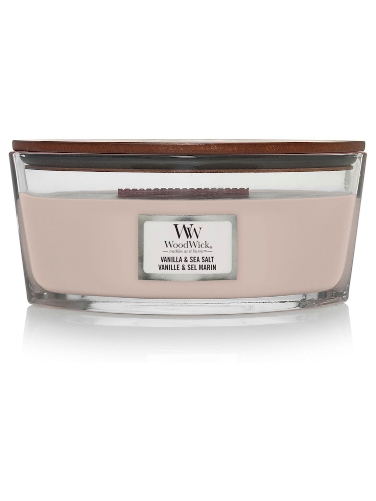 Woodwick Cream Ellipse Candle Sea Salt Candle - Image 1 of 2