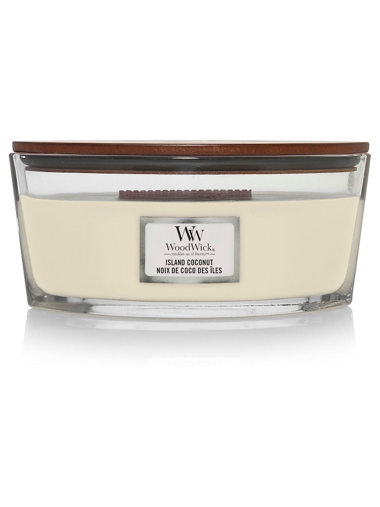Woodwick White Ellipse Island Coconut Candle - Image 1 of 2