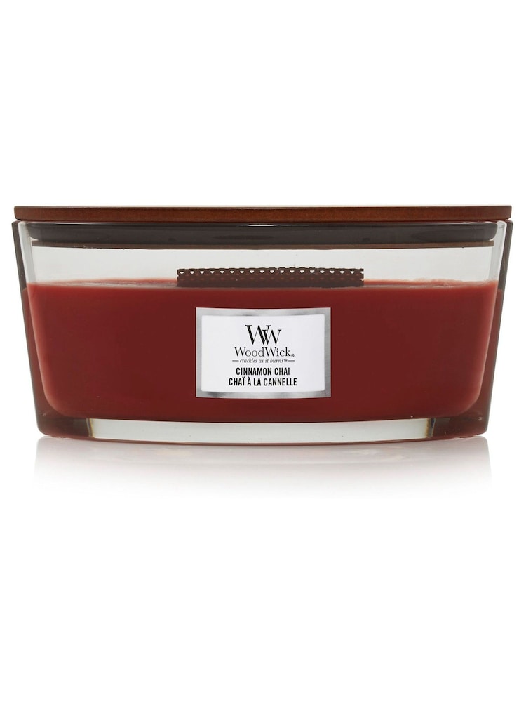 Woodwick Red Ellipse Cinnamon Chai Candle - Image 1 of 1