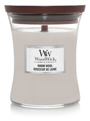 Woodwick Cream Medium Hourglass Warm Wool Candle - Image 2 of 2