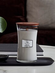 Woodwick Cream Large Hourglass Warm Wool Candle - Image 1 of 2