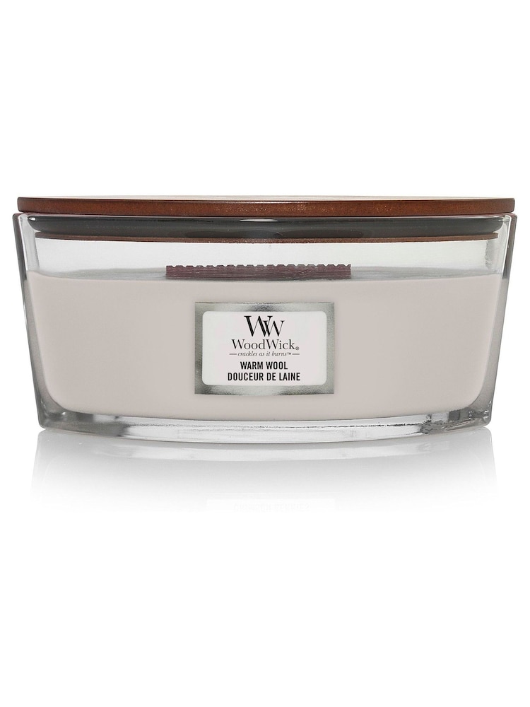 Woodwick Cream Ellipse Warm Wool Candle - Image 2 of 2