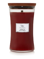 Woodwick Red Large Hourglass Cinnamon Chai Large Candle - Image 2 of 2