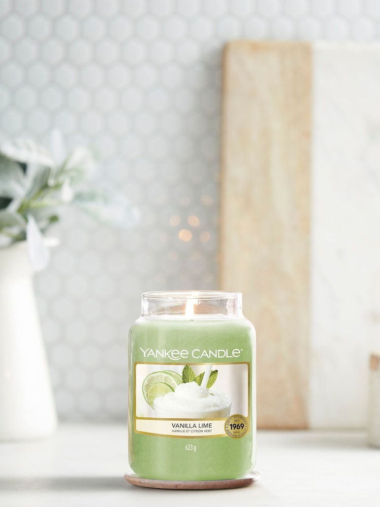 Yankee Candle Green Large Jar Vanilla Lime Candle - Image 1 of 2