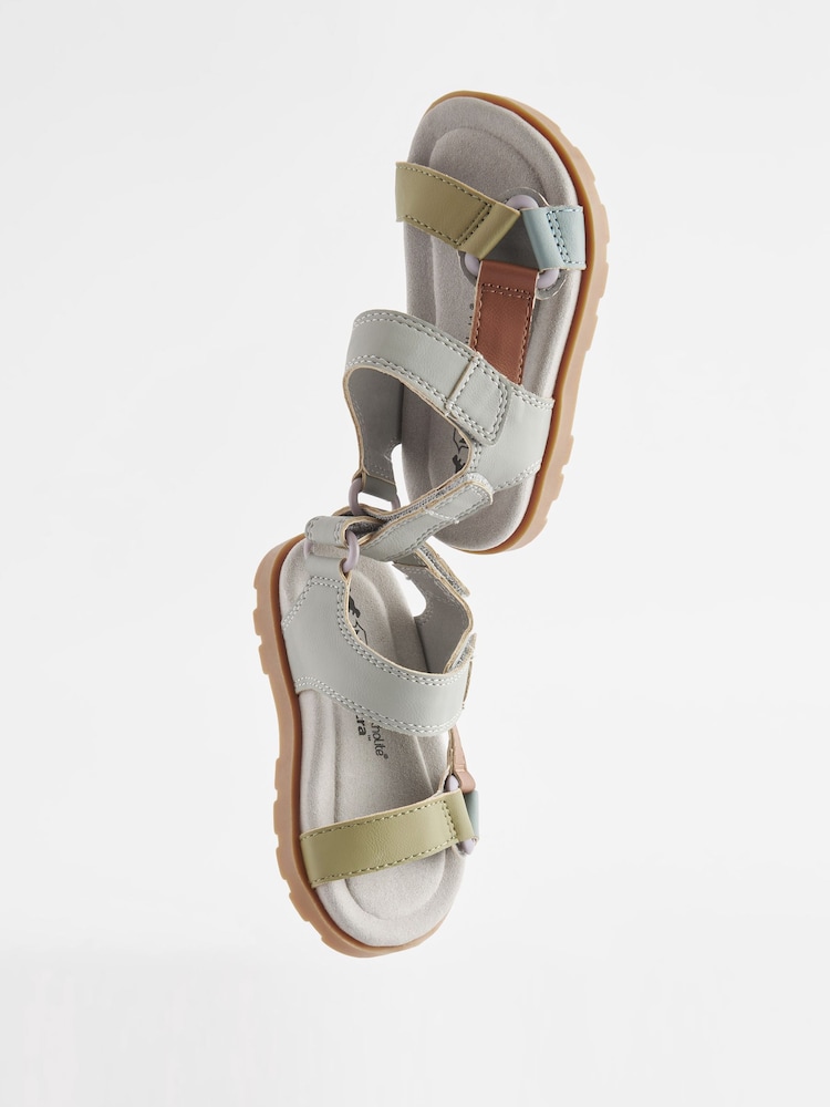 Mineral Blue Cushioned Touch Fastening Trekker Sandals - Image 2 of 6
