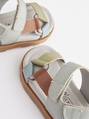 Mineral Blue Cushioned Touch Fastening Trekker Sandals - Image 4 of 6