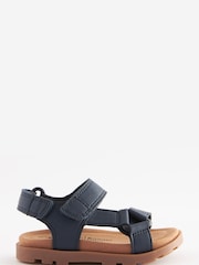Navy Blue Cushioned Touch Fastening Trekker Sandals - Image 2 of 5