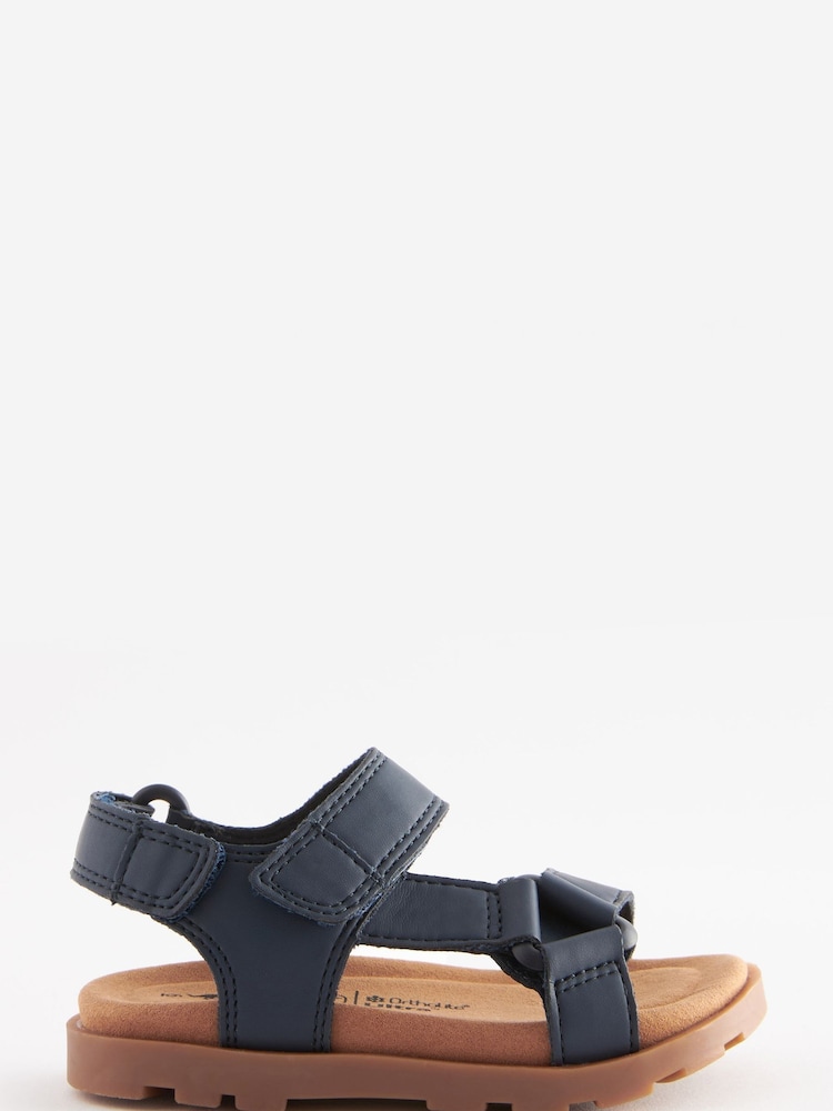 Navy Blue Cushioned Touch Fastening Trekker Sandals - Image 2 of 5 Navy Blue Cushioned Touch Fastening Trekker Sandals - Image 2 of 5