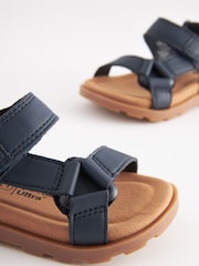 Navy Blue Cushioned Touch Fastening Trekker Sandals - Image 3 of 5