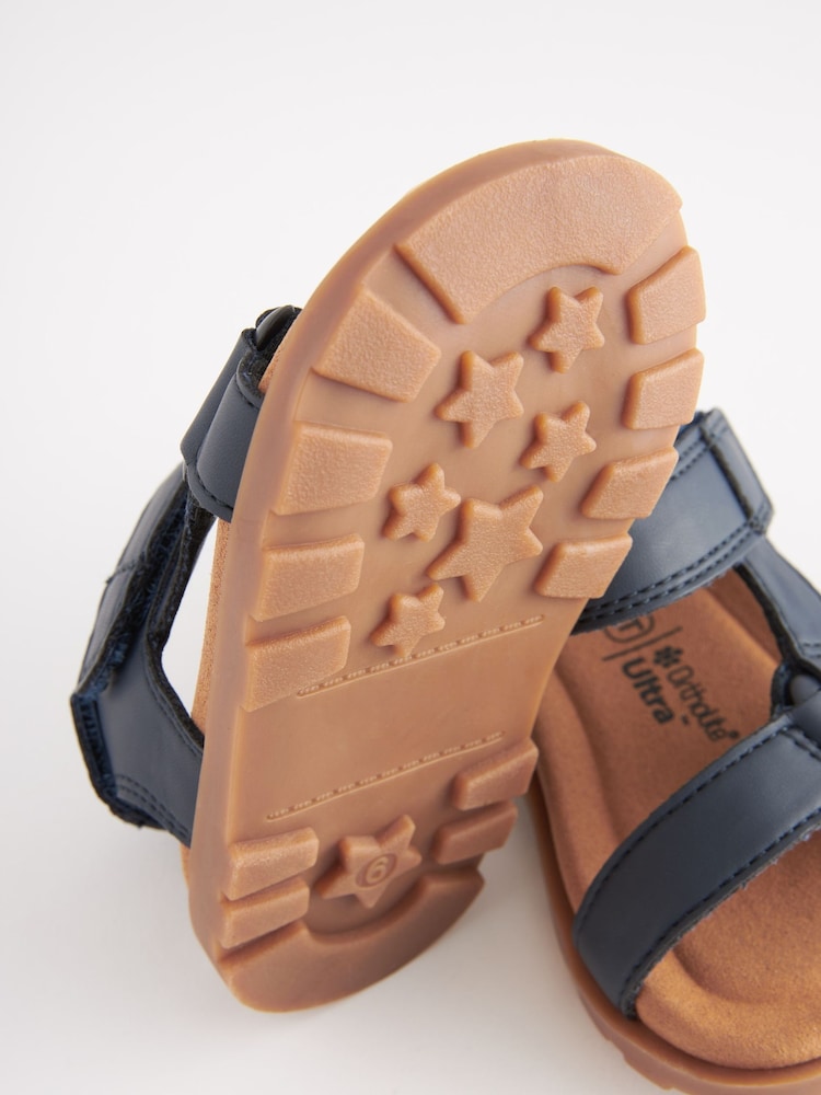 Navy Blue Cushioned Touch Fastening Trekker Sandals - Image 5 of 5