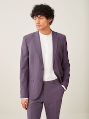 Lilac Purple Skinny Motion Flex Stretch Suit Jacket - Image 1 of 12