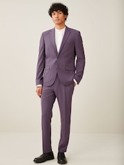 Lilac Purple Skinny Motion Flex Stretch Suit Jacket - Image 2 of 12