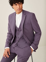 Lilac Purple Skinny Motion Flex Stretch Suit Jacket - Image 4 of 12