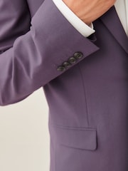 Lilac Purple Skinny Motion Flex Stretch Suit Jacket - Image 6 of 12