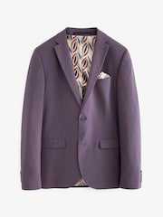 Lilac Purple Skinny Motion Flex Stretch Suit Jacket - Image 8 of 12