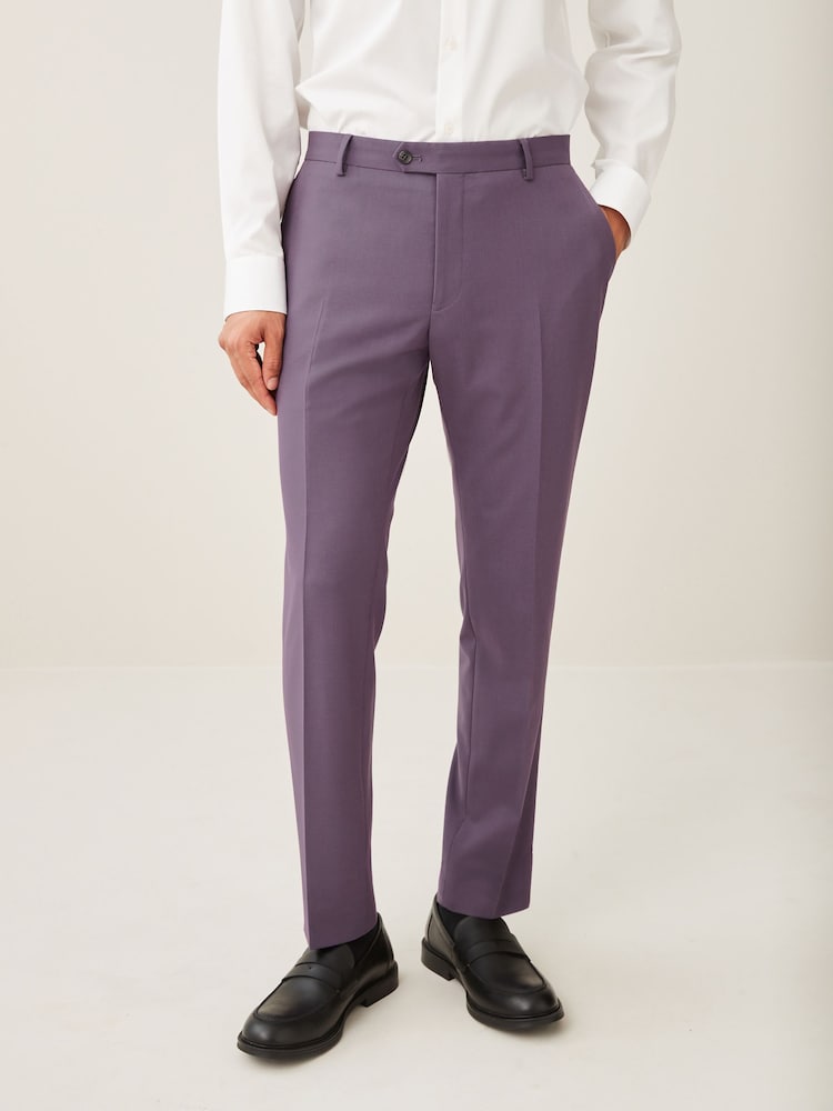 Lilac Purple Motion Flex Stretch Suit Trousers - Image 1 of 10