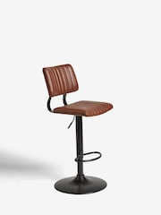 Faux Leather Tan Brown Aiden Bar Stool - Image 2 of 7