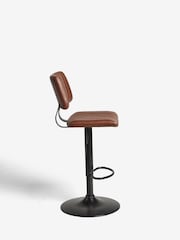 Faux Leather Tan Brown Aiden Bar Stool - Image 3 of 7