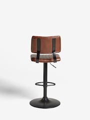 Faux Leather Tan Brown Aiden Bar Stool - Image 5 of 7