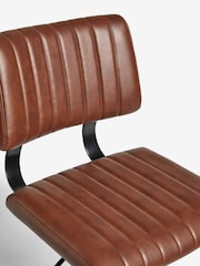 Faux Leather Tan Brown Aiden Bar Stool - Image 6 of 7