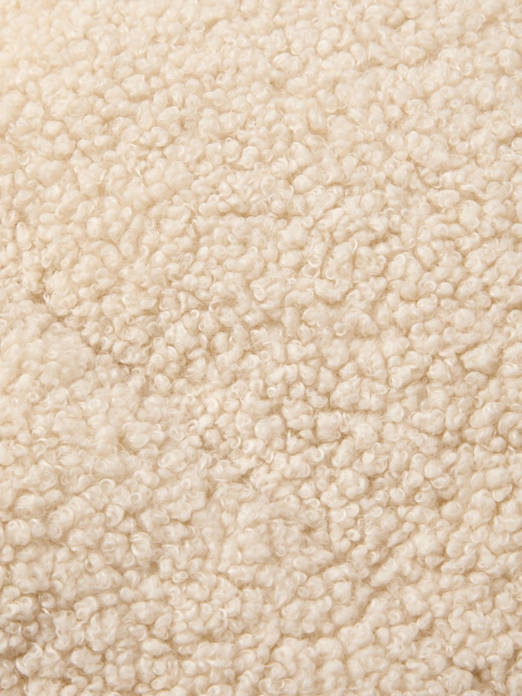 Abercrombie & Fitch Cream Borg Fleece Padded Coat - Image 4 of 4