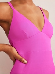 Roze - Boden Arezzo badpak met V-hals en inzetstuk - Image 5 of 7