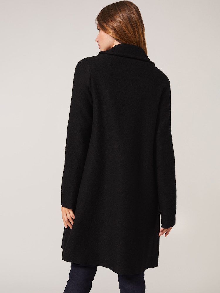 Phase Eight Black Knit Bellona Coat - Image 2 of 6