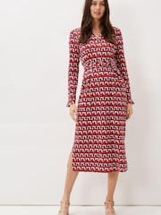 Phase Eight Brown Plaited T Bar Heeled Sandal Shoes - Image 7 of 7
