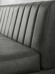 Monza Faux Leather Dark Grey Anderson Storage Dining Bench - Image 3 of 7