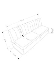 Monza Faux Leather Dark Grey Anderson Storage Dining Bench - Image 4 of 7