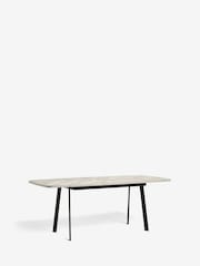 Grey Chevron Oak Effect 6 to 8 Seater Extending Dining Table - Image 5 of 8