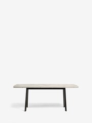 Grey Chevron Oak Effect 6 to 8 Seater Extending Dining Table - Image 6 of 8