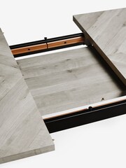 Grey Chevron Oak Effect 6 to 8 Seater Extending Dining Table - Image 7 of 8