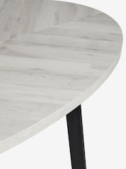 Grey Bronx Chevron Oak Effect 6 Seater Dining Table - Image 2 of 5