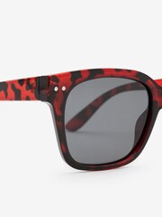 Red Preppy Style Polarised Sunglasses - Image 5 of 5