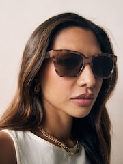 Tortoiseshell Brown Preppy Style Polarised Sunglasses - Image 1 of 5