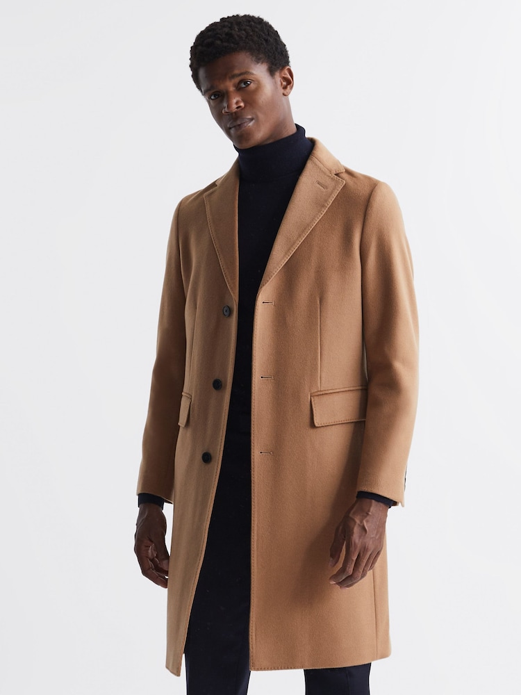 Reiss Camel Tycho Cashmere Coat - Image 1 of 8