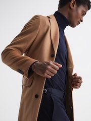Reiss Camel Tycho Cashmere Coat - Image 6 of 8