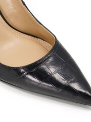 Dune London Black Bold Mid Heel Point Court Shoes - Image 5 of 5