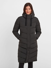 Tog 24 Black Raleigh Thermal Padded Hooded Long Coat - Image 1 of 6