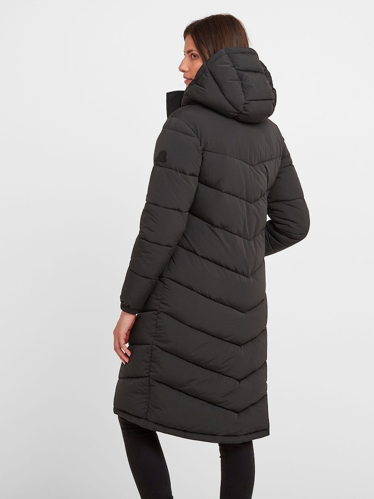 Tog 24 Black Raleigh Thermal Padded Hooded Long Coat - Image 2 of 6