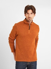Tog 24 Orange Pearson Knit Look Quarter Zip Fleece - Image 3 of 6