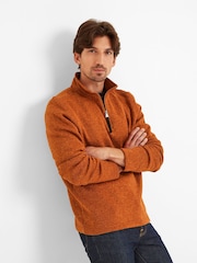 Tog 24 Orange Pearson Knit Look Quarter Zip Fleece - Image 4 of 6