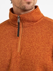 Tog 24 Orange Pearson Knit Look Quarter Zip Fleece - Image 5 of 6