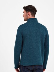 Tog 24 Blue Pearson Knit Look Zip Neck Fleece - Image 2 of 5