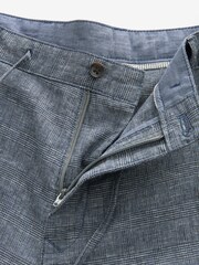 Blue Check Regular Fit Linen Rich Trousers - Image 7 of 8