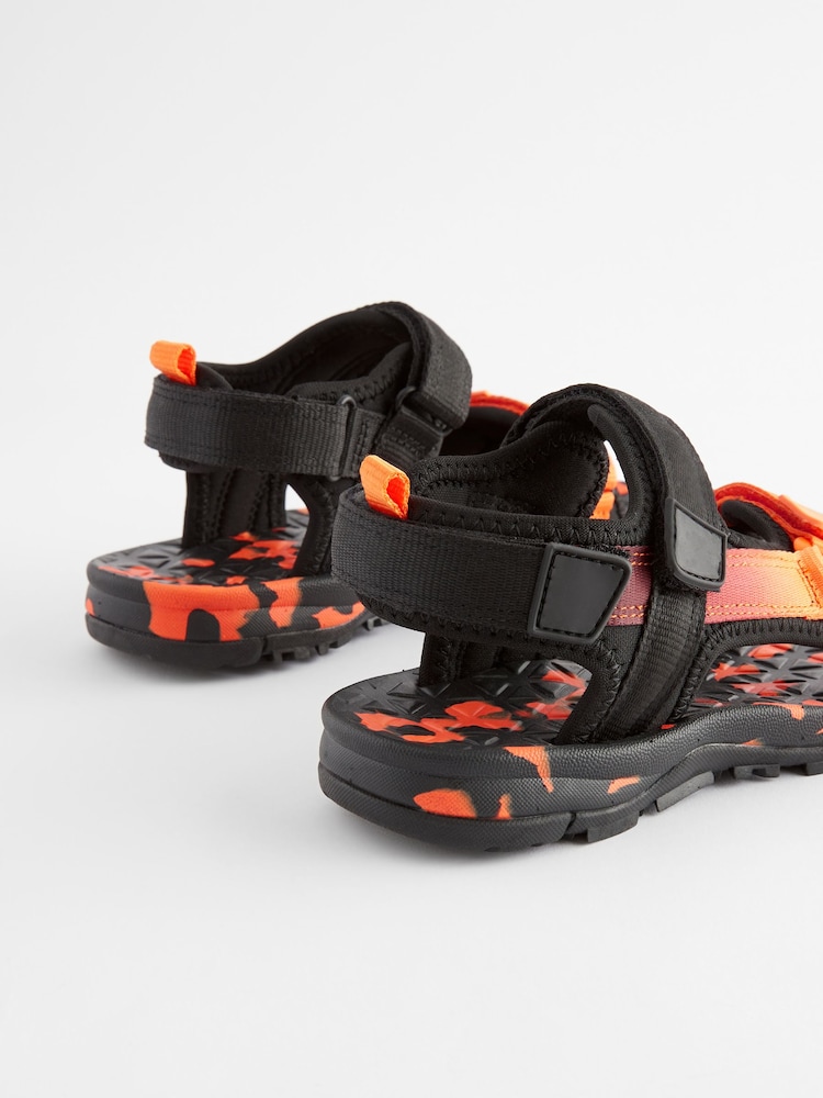Orange Touch Fastening Strap Trekker Sandals - Image 2 of 5 Orange Touch Fastening Strap Trekker Sandals - Image 2 of 5