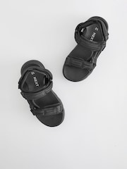 Black Sporty Trekker Sandals - Image 3 of 6